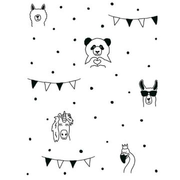 Orlow Llama Black Wallpaper