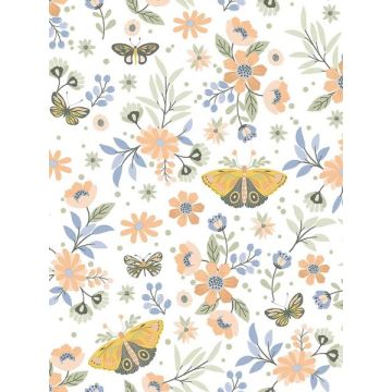 Zev Butterfly Coral Wallpaper