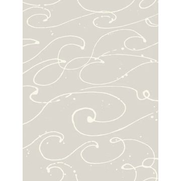 Kuroshio Ocean Wave Taupe Wallpaper