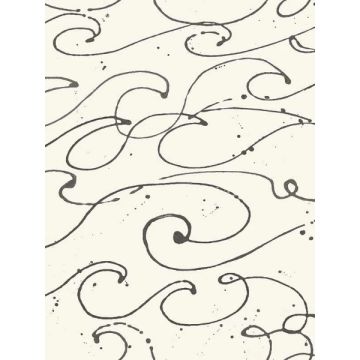 Kuroshio Ocean Wave Charcoal Wallpaper