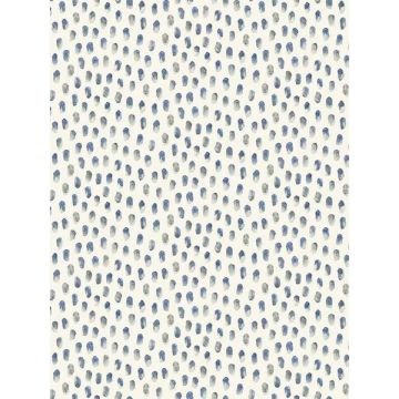 Sand Drips Painted Dots Blue Wallpaper