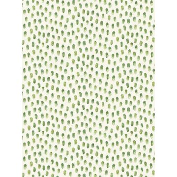 Sand Drips Painted Dots Green Wallpaper