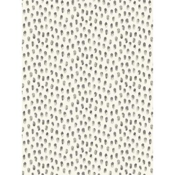 Sand Drips Painted Dots Dark Grey Wallpaper
