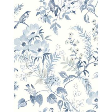 Frederique Floral Blue Wallpaper
