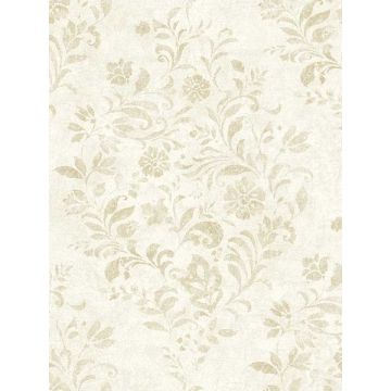 Isidore Scroll Wheat Wallpaper