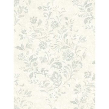 Isidore Scroll Aqua Wallpaper
