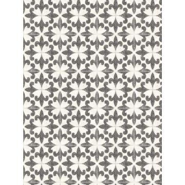 Remy Fleur Tile Black Wallpaper