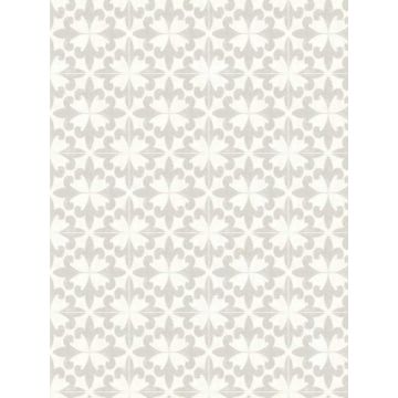Remy Fleur Tile Light Grey Wallpaper