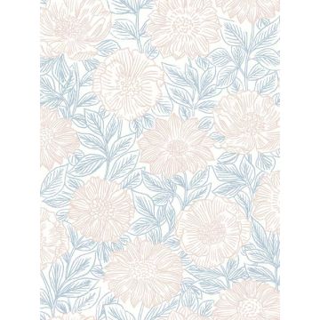 Faustin Floral Blush Wallpaper