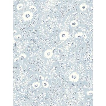Agathon Floral Light Blue Wallpaper