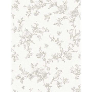 Nightingale Floral Trail Taupe Wallpaper