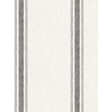 Linette Fabric Stripe Black Wallpaper
