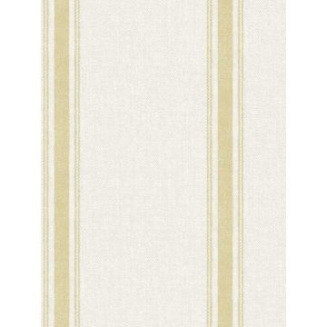 Linette Fabric Stripe Wheat Wallpaper