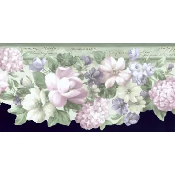 Green Die Cut Floral Wallpaper Border