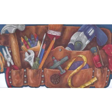 Kids Room Toy Tool Belt Wallpaper Border - Imperial