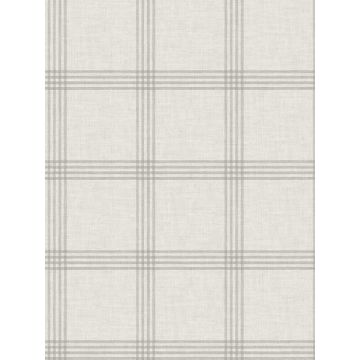 Twain Plaid Dove Wallpaper