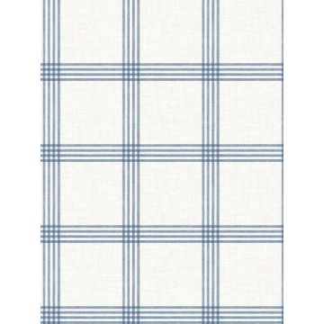 Twain Plaid Denim Wallpaper