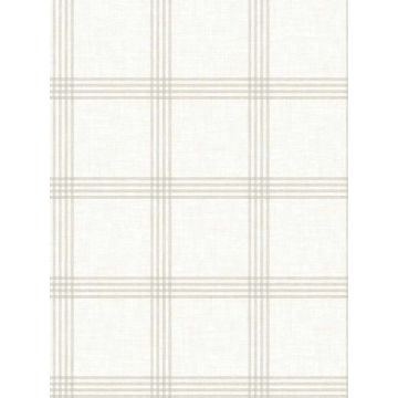 Twain Plaid Light Grey Wallpaper