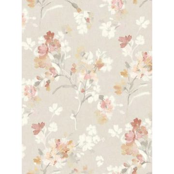 Azalea Floral Branches Ruby Wallpaper