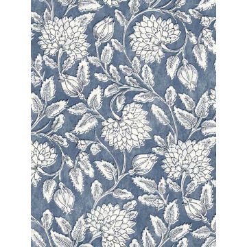 Vadouvan Jacobean Trail Navy Wallpaper