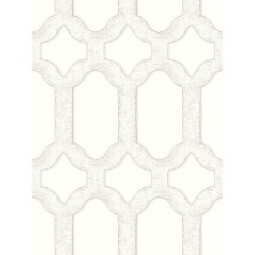 Chervil Trellis White Wallpaper