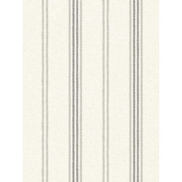Lovage Linen Stripe Charcoal Wallpaper