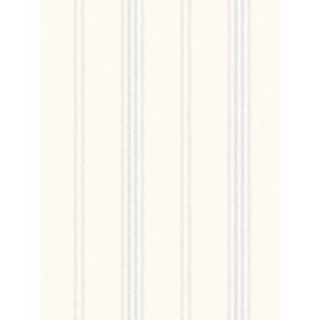 Lovage Linen Stripe Aqua Wallpaper