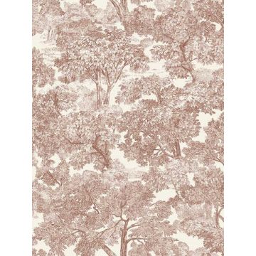 Spinney Toile Red Wallpaper