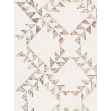 Scrap Quilt Brown Wallpaper