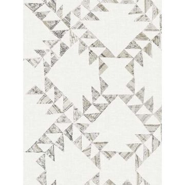Scrap Quilt Grey Wallpaper