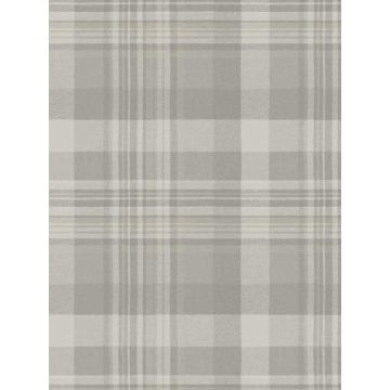 Dutton Plaid Grey Wallpaper