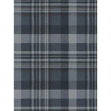 Dutton Plaid Indigo Wallpaper