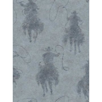 Stockman Silhouette Blue Wallpaper