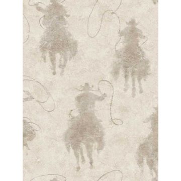Stockman Silhouette Light Grey Wallpaper