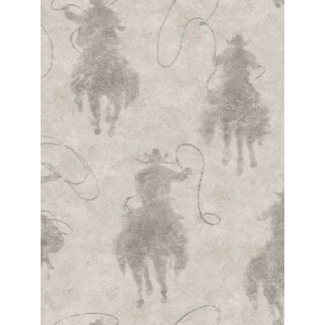 Stockman Silhouette Grey Wallpaper