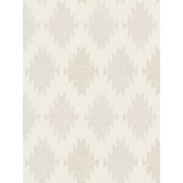 Stitched Heirloom White Wallpaper