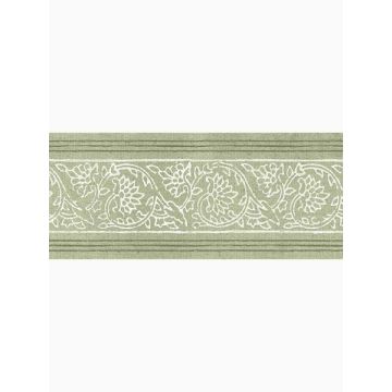 Carved Floral Green Border