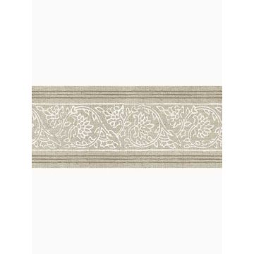 Carved Floral Taupe Border