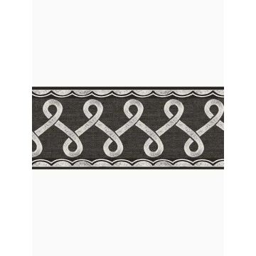 Scalloped Ribbon Black Border