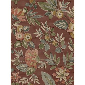 Begonia Floral Trail Red Wallpaper