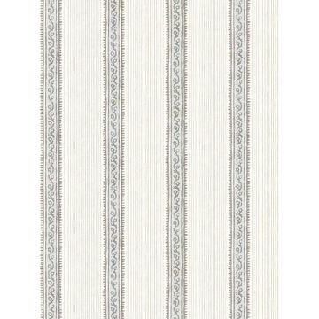 Mandevilla Vine Stripe Aqua Wallpaper