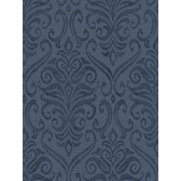 Adavu Damask Blue Wallpaper