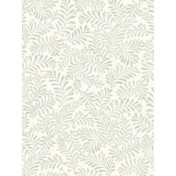 Chrysantha Berry Branches Sage Wallpaper