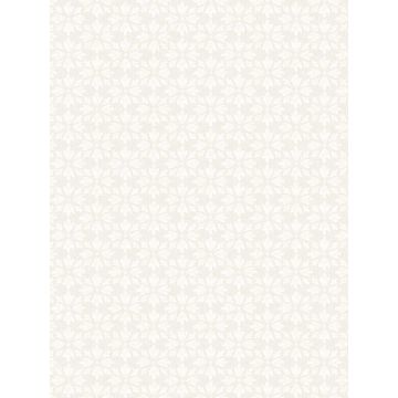 Phlox Floral Stamp Beige Wallpaper
