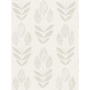 Garland Block Tulip Light Grey Wallpaper