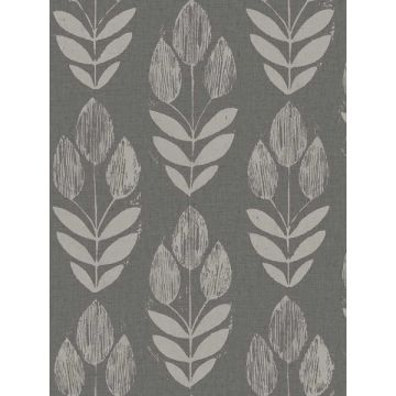 Garland Block Tulip Charcoal Wallpaper