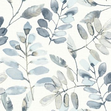 Pinnate Blue Wallpaper