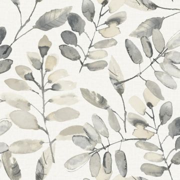 Pinnate Charcoal Wallpaper