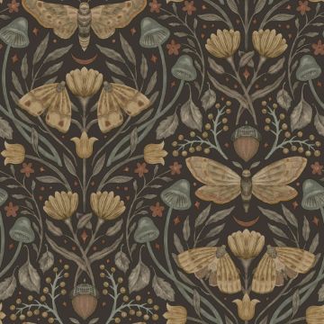 Mystic Moth Black Wallpaper
