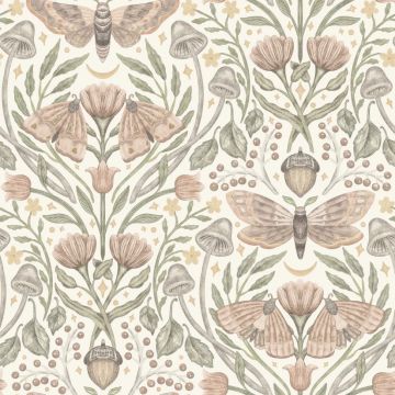 Mystic Moth Blush Wallpaper